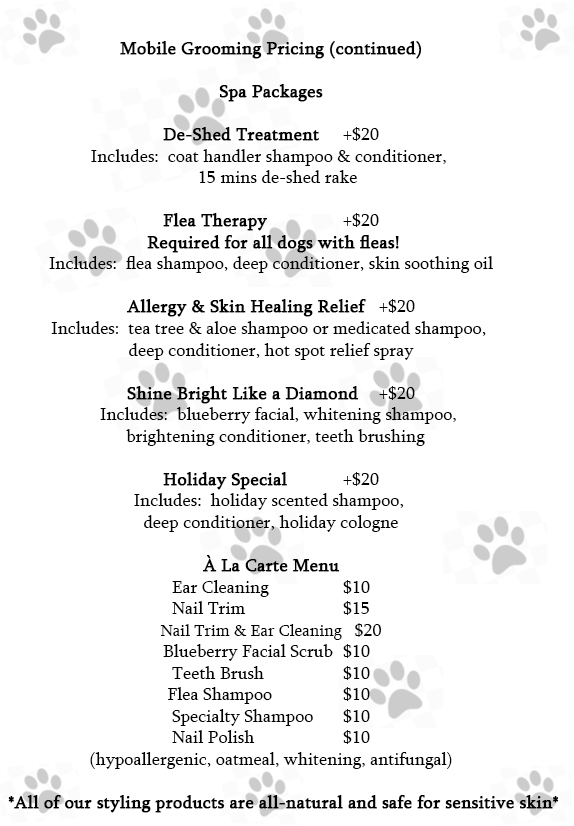 Mobile Grooming Barks and Recreation