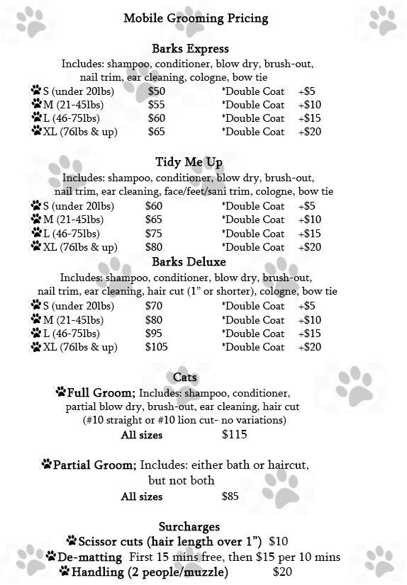 Mobile Grooming Barks and Recreation